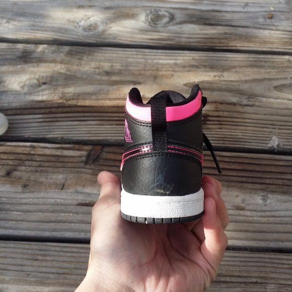 Toddler TD Nike Air Jordan 1 High Hyper Pink Shoes Sneakers - Picture 7 of 8